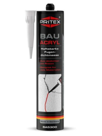 Bauacryl weiß 300 ml Fugendichtmasse zum Abdichten von Rissen