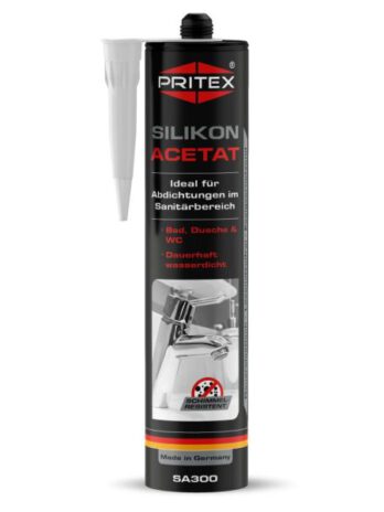 Silikon Sanitär Transparent 300 ml Acetat für Bad, Dusche und WC