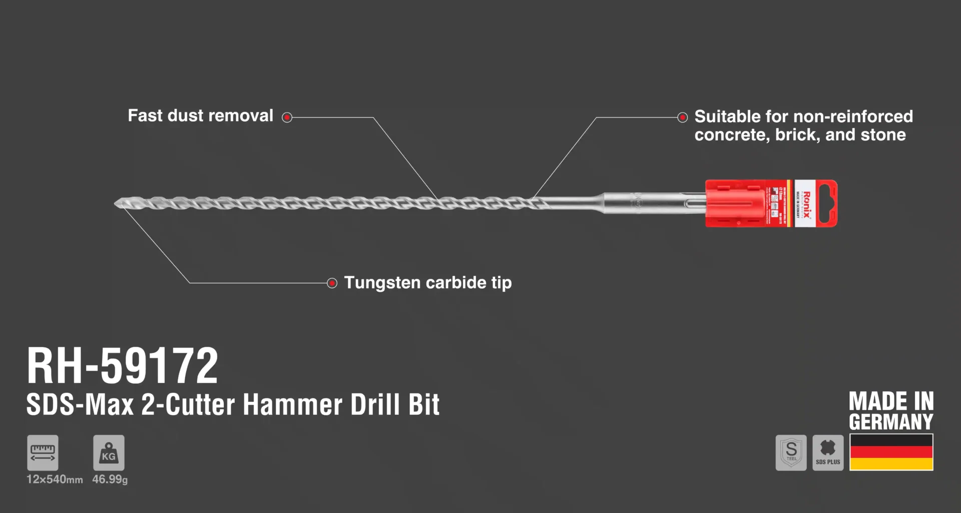 SDS_Max 2_Schneider-Hammerbohrer 12*540