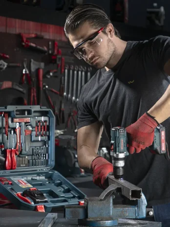 20 V Akku-Bohrschrauber-Set (53-teilig) mit Handwerkzeugen