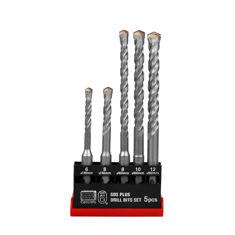SDS-Plus-Bohrer-Set (5-teilig) – im praktischen Kunststoffkoffer