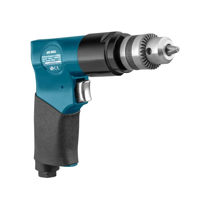 Druckluft-Bohrmaschine mit Zahnkranzbohrfutter 10 mm - 10 Nm – Bild 3