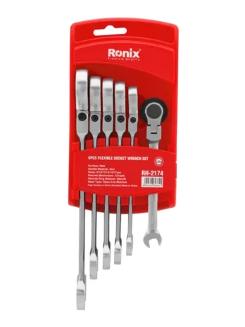 Gelenk-Ratschen-Ringmaulschlüssel-Set, 6-teilig