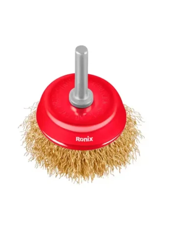 Gewellte Topfbürste mit Welle 50 mm