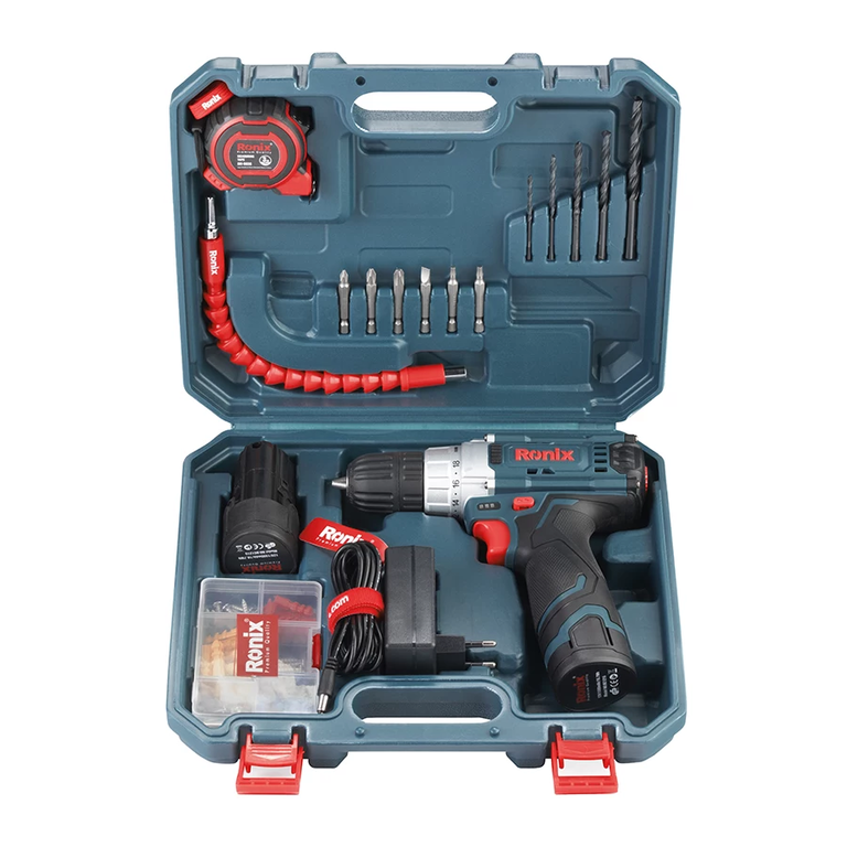 Akku-Bohrschrauber-Set 12 V (19-teilig)