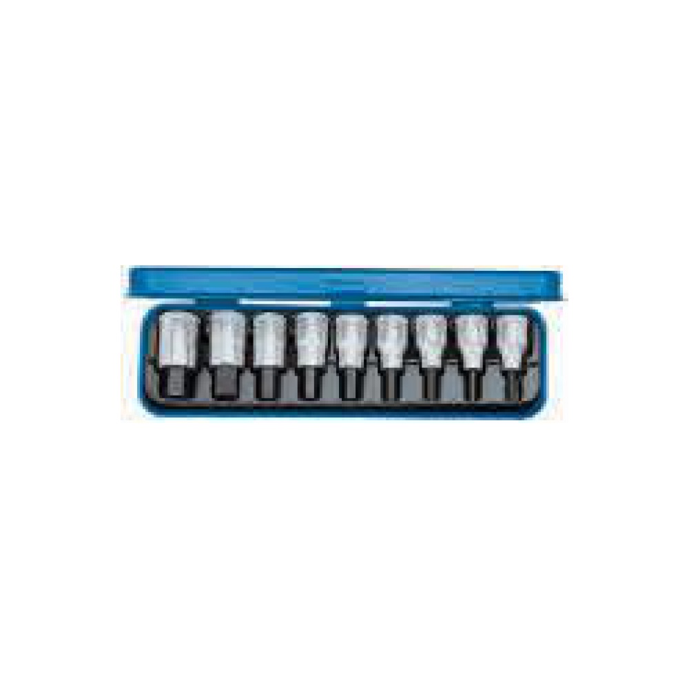Schraubendreher-Einsatz-Garnitur 1/2" für 6-kant-Schrauben – Ausführung 10-teilig – Art. 42 40803 600